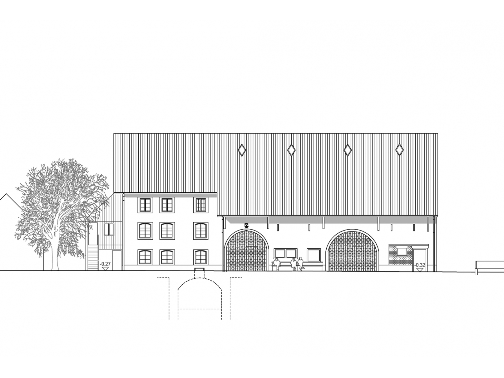 Architektur Projekt Dorfschür, stehrenberger architektur, Katharina Stehrenberger