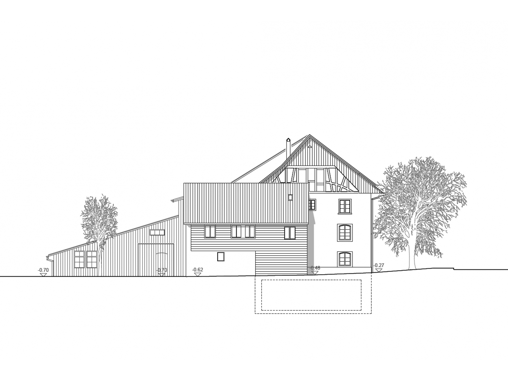 Architektur Projekt Dorfschür, stehrenberger architektur, Katharina Stehrenberger