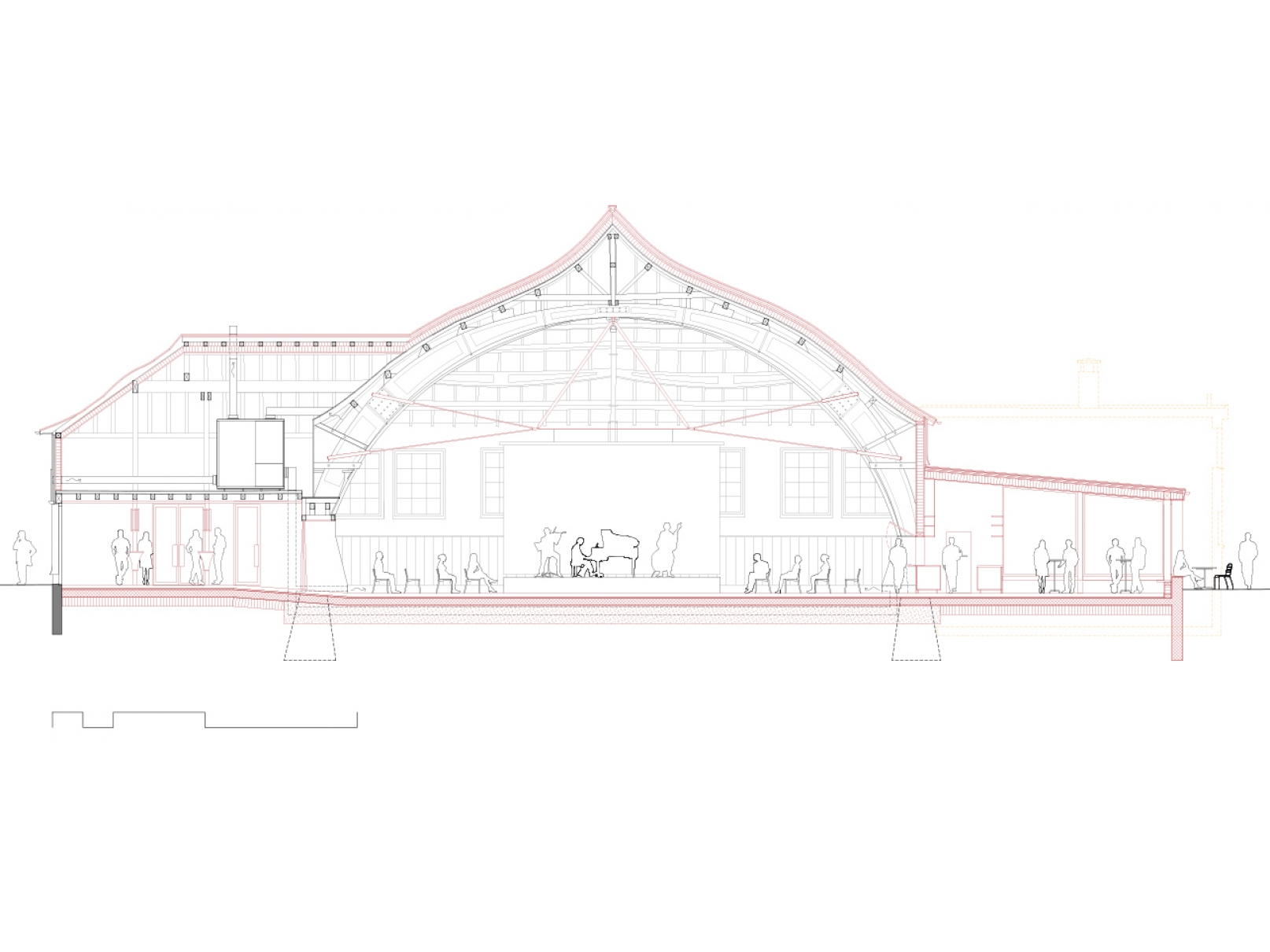 Architektur Projekt Reithalle St. Moritz, stehrenberger architektur, Katharina Stehrenberger